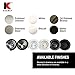 KEENEY K1439WH Deep Thread Cast Brass Kitchen Sink Strainer, 3.5-Inch Opening, White