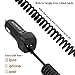 Lchrla USB Car Charger, Type C Android Phone Car Adapter Built-In Curly Cable Compatible with Samsung Galaxy S8 S9 S10 Plus Note 9 8, LG G7/G6/G5/V40/V30/V20 Google Nexus