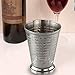 Cocktail Mint Julep Cup – 12 Oz Stainless Steel Mint Julep Glasses (Hammered) (4)