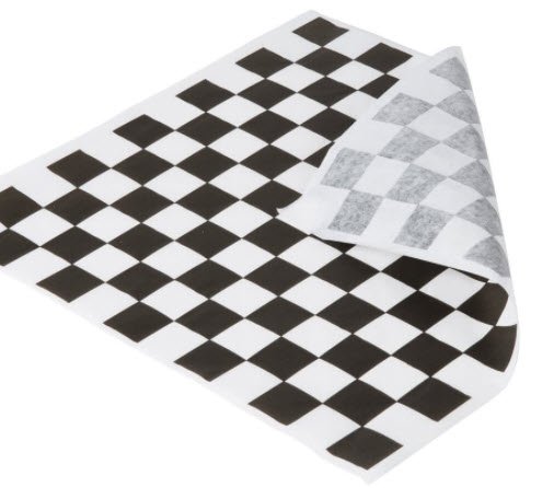 image for Saybrook Products 12 Black Plastic Oval Food/Burger Baskets plus 50 Ch