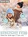 Kids Faux Fur Pom Beanie - Fits Girls, Boys, Toddlers & Children Ages 1 & Up - Thick, Soft & Warm Cable Knit Hats - Cozy Kids Cold Weather Chunky Hat for The Winter Season
