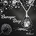 EleQueen 925 Sterling Silver CZ Baroque Drop Pendant Necklace Grey-Black Made with Crystals