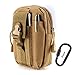 DOUNTO Tactical Waist Pouch EDC Molle Waist Bag Belt Phone Pouch Holster Purse Carrying Pouch for Smartphone, Tools Khaki