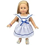 Banne Park Rids 18 Inches Simulation Navy New Bitty Princess Baby Doll's Clothes