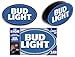 Bud Light  - Reproduction Advertising Oval Sign - Battery Powered LED Neon Style Light - 16 x 11 x 2 Inches