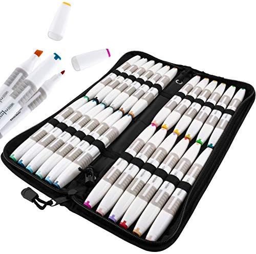Colorona 24 - Color Alcohol Based Art Markers Set, Dual Tips Permanent Markers for Kids and Adults, Highlighter Pen Sketch Markers for Drawing Sketching, Adult Coloring, Card Making, Great Christmas G