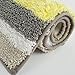 HEBE Microfiber Bathroom Rugs Mats Striped, Non Slip Absorbent Bath Rugs Floor Mat Machine Washable (20
