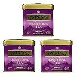 Twinings Black Tea Darjeeling Loose Tea Tin / 100g / 3.5oz. - Pack of 3