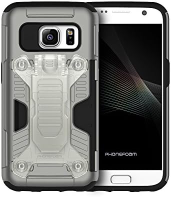 Phone Secure Grip Phonefoam FURY Credit card ID Holder case for Samsung Galaxy S7 (Dark Silver)