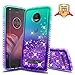 ATUMP Galaxy A01 Case,A01 Phone Case with HD Screen Protector, 360 Degree Rotating Ring Holder Kickstand Bracket Cover Phone Case for Samsung Galaxy A01,Green/Purple