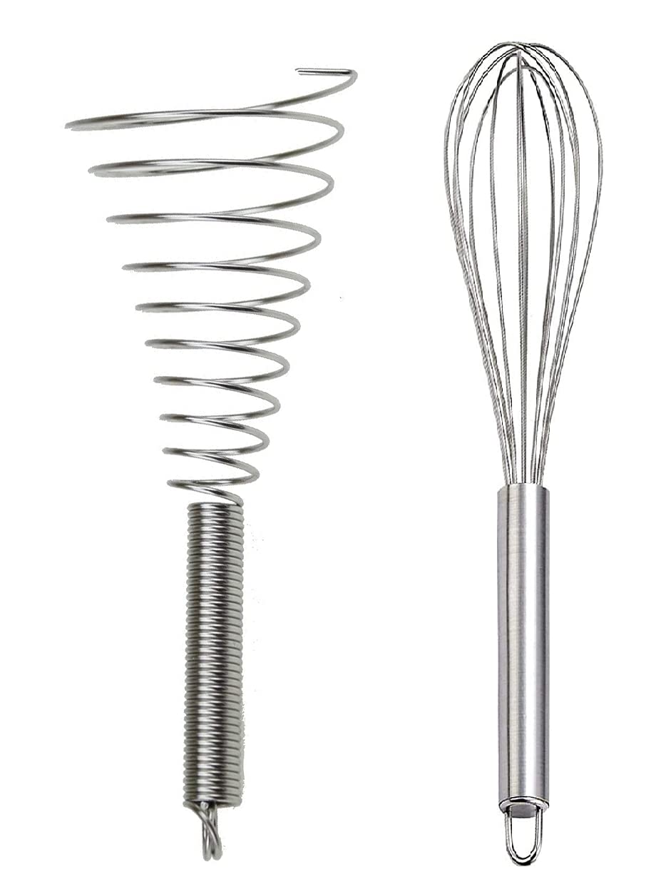 Buy Ghelonadi Stainless Steel Spring Whisk Egg Beater and Whisker Combo