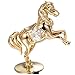 Matashi Valentine's Day Gift for Women, Men - 24K Gold Plated Elegant Horse on Pedestal with Genuine Crystals - Home Decorative Ornament for Living Room or Office Décor
