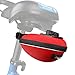 jntworld Waterproof Bike Saddle Bag Under Seat Bike Bag Mountain Bike EVA Nylon Shell Cycling Tail Bag, Red