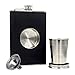 JUJOR Shot Flask 8 oz, Built-in Collapsible 2 oz. Shot Glass & Funnel Set