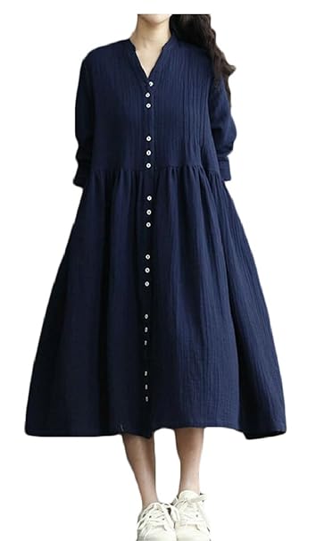 long sleeve cotton maxi dress