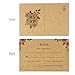 50 Pack RSVP Postcards, Kraft Blank Response Card, Wedding Return Cards - RSVP Reply for Parties and Receptions - Self Mailer Mailing Side Postcards 50 Cards Per Pack Postage Saver - 4 x 6 Inches