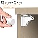 Baby Proofing Magnetic Cabinet Locks | Child Safety Drawer Locks (12 Locks + 2 Keys) | No Tools or Drilling Required for Multi-Purpose
