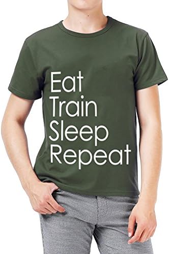 UINK - Eat Train Sleep Repeat Men's Funny T-shirt