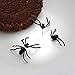 Malloom 1 Pair Trendy Black Spider Punk Unisex Funny Stud Earring Women Men J.