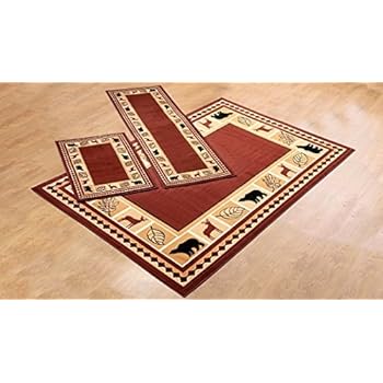 Amazon Com Furnishmyplace 3 Piece Wildlife Bear Moose Rustic