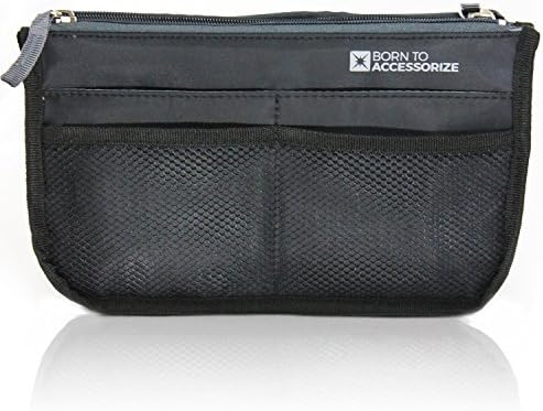 BTA Premium Handbag Organizer with TSA Approved Toiletry Bag (M-Black) - Holiday Limited Edition