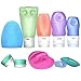 Travel Accessories,Leak Proof Travel Bottles,10 Pack TSA Approved Travel Containers Silicone Toiletry Containers with changeable labels for Shampoo, Conditioner, Soap – Refillable and Squeezable