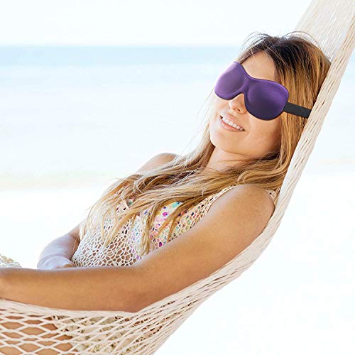 Unimi Sleep Mask for Woman and Man, Upgraded Contoured 3D Eye Mask Eye Cover, Comfortable Sleeping Mask No Pressure On Your Eyeballs, Create Total Darkness