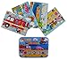 Vileafy Transportation Series Jigsaw Puzzle Sets, 4-Pack 4 Complexities, Best for 3-5 Years Old Babies to Develop Dexterity and Problem Solving, Free Iron Box for Easy Storage, 6 1/2” X 4 1/2”.
