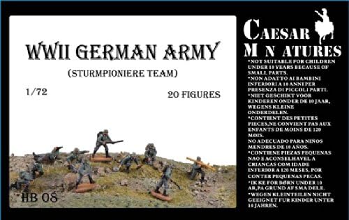 WWII German Army (Sturmpioneer Team) - 1/72 Plastic Soldiers by Caesar Miniatures