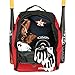 Athletico Youth Baseball Bat Bag - Backpack for Baseball, T-Ball & Softball Equipment & Gear | Holds Bat, Helmet, & Glove | Fence Hook (Red)