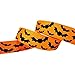 Halloween Bats Spiders Web Pattern Printed 1 Inch Grosgrain Ribbon (Multicolor-A)