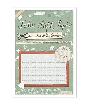 Bastelkalender ohne Jahr zum Selbstgestalten | A4 Fotokalender immerwährend | Kreativkalender, Geburtstagskalender zum selber