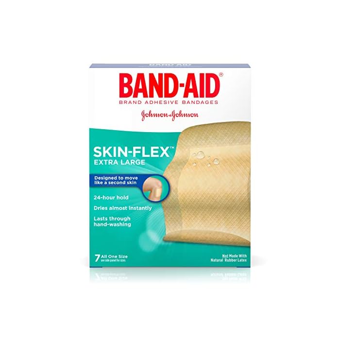 Band-Aid Brand Skin-Flex Adhesive Bandages for First Aid and Wound Care of Minor Cuts and Scrapes & Burns, Flexible…