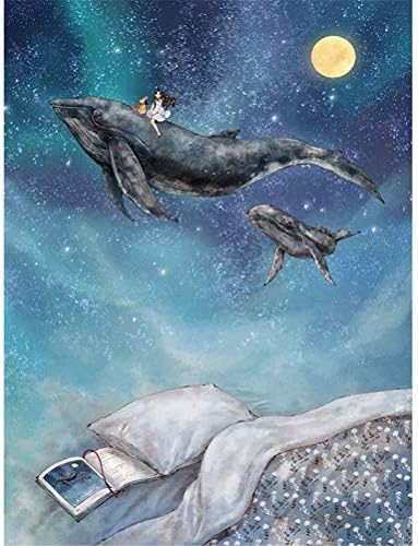 HUPLUE 5D Diamond Painting Kits for Adults Crystal Rhinestone Full Drill Diamond Embroidery Paintings Pictures Animals Arts Craft