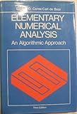 Elementary Numerical Analysis : An Algorithmic Approach, Conte, Samuel D. and De Boor, Carl W., 0070124477