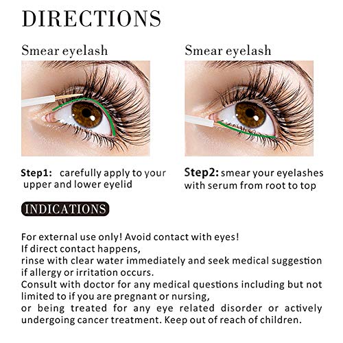 Eyelash Growth Serum - JUNING 5ml Natural Eyelash Growth Enhancer Nourishing and Natural Ingredients Boost Rapid Growth for Any Kind of Lash and Brow to get Thick Looking Lashes and Eyebrows - Thumbnail 6