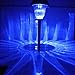 Sogrand Solar Garden Lights Outdoor Decorations Stakes Pathway Decorative Stake Light Stainless Steel Dual Color LED Landscape Decor Waterproof Bright Lamp for Outside Walkway Yard Patio 4Pack