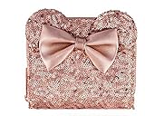 Disney Loungefly Rose Gold Wallet Sequin Minnie Wallet