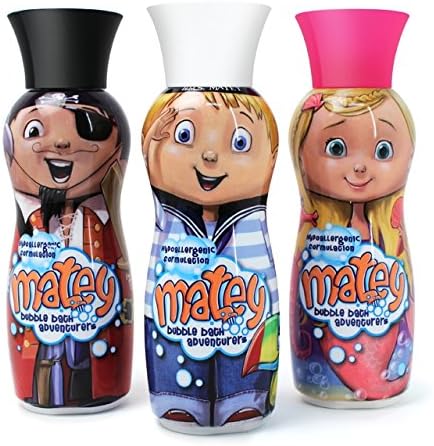 Matey Bubble Adventure Molly Max and Pegleg Bubble Bath for KIDS (3 in 1 Pack, 500 ml (Pack of 3)