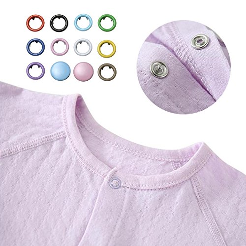 100PCS 9.5mm Prong Press Studs Open Ring No Sew Snaps Buttons Fasteners + Pliers