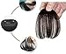 Remeehi Gorgeous Real Human Hair Flat Bangs/Fringe Hand Tied Bangs with Temples Mini Fashion Clip-in Hair Extension Natural Black
