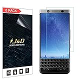 J&D Compatible for 8-Pack BlackBerry KEYone Screen Protector, [Not Full Coverage] Premium HD Clear Film Shield Screen Protector for BlackBerry KEYone Crystal Clear Screen Protector