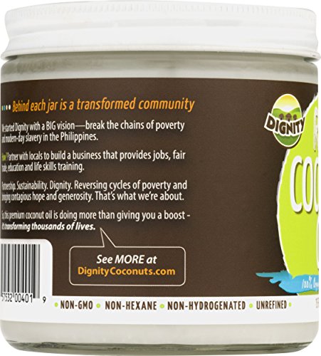 Dignity Organic Virgin Coconut Oil - Centrifuge Raw 2-PACK (15oz)