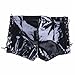 FEESHOW Men's PVC Faux Leather Zipper Boxer Shorts Lacing Underwear Briefs