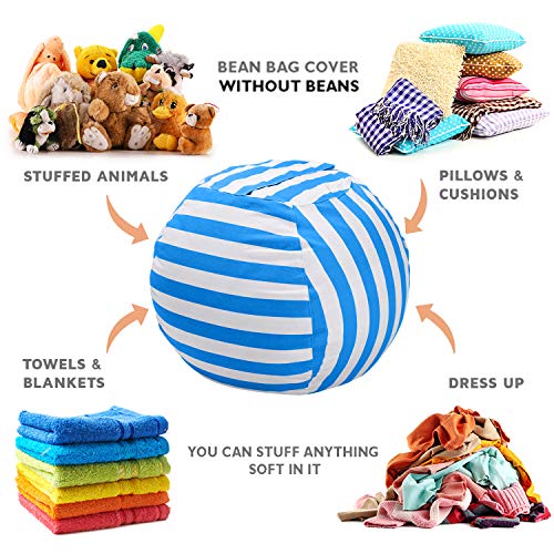4 WEKAPO+Stuffed+Storage+Quality+Canvas%25EF%25BC%2588Blue%25EF%25BC%2589