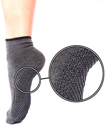 2 Pairs Genuine Merino Wool Unisex Non Skid Slipper Socks Soft and Warm with Rubbery Grips Provide Sure Footing