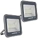 LEPOWER 2 Pack 100W LED Flood Light, 10000lm Super Bright Work Light with Plug, 6000K White Light, IP66 Waterproof Outdoor Floodlight for Garage, Garden, Lawn,Basketball Court,Playground primary