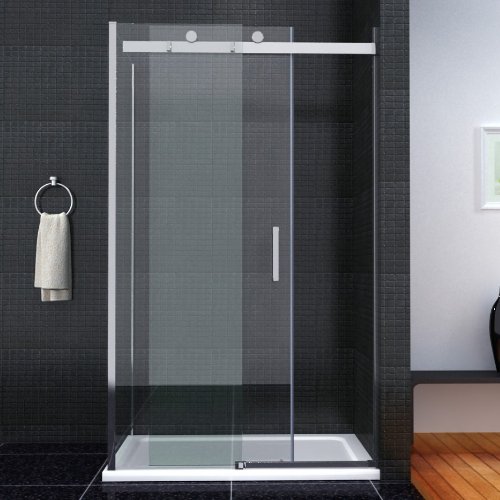 110 x 90 x 195 cm Sliding Shower Door for Recess Shower Enclosure