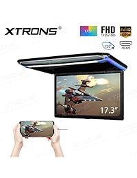 XTRONS - Pantalla TFT digital ultrafina de 17,3 pulgadas, 16: 9, Full HD, 1080P, reproductor de vídeo en el techo, monitor montado en el techo, puerto HDMI 19201080