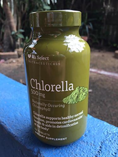 Chlorella 500 mg (Rx Select Nutraceuticals) Naturally Occuring Chlorophyll / Supports helathy normal function , promotes cardiovascular health & aids in detoxification of the body. 60 TABLETS